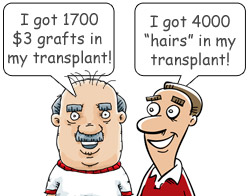 Hårtransplantation tegning